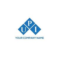Upi-Brief-Logo-Design auf weißem Hintergrund. upi kreative Initialen schreiben Logo-Konzept. Upi-Briefgestaltung. vektor