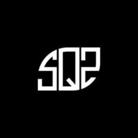 sqz brev logotyp design på svart bakgrund. sqz kreativa initialer brev logotyp koncept. sqz bokstavsdesign. vektor