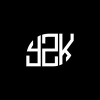 yzk-Buchstaben-Logo-Design auf schwarzem Hintergrund. yzk kreative Initialen schreiben Logo-Konzept. yzk Briefgestaltung. vektor