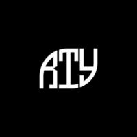 rty-Buchstaben-Design. rty-Buchstaben-Logo-Design auf schwarzem Hintergrund. rty kreative Initialen schreiben Logo-Konzept. rty-Buchstaben-Design. rty-Buchstaben-Logo-Design auf schwarzem Hintergrund. r vektor