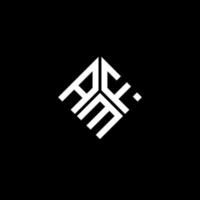 amf brev logotyp design på svart bakgrund. amf kreativa initialer brev logotyp koncept. amf bokstavsdesign. vektor