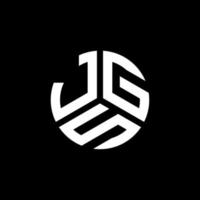 Jgs-Brief-Logo-Design auf schwarzem Hintergrund. jgs kreative Initialen schreiben Logo-Konzept. jgs Briefgestaltung. vektor