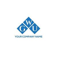 Gwu-Brief-Logo-Design auf weißem Hintergrund. gwu kreatives Initialen-Buchstaben-Logo-Konzept. gwu Briefgestaltung. vektor