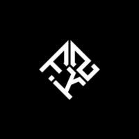 fkz-Brief-Logo-Design auf schwarzem Hintergrund. fkz kreative Initialen schreiben Logo-Konzept. fkz Briefgestaltung. vektor