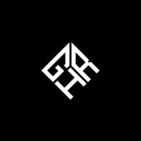 ghr-Buchstaben-Logo-Design auf schwarzem Hintergrund. ghr kreative Initialen schreiben Logo-Konzept. ghr Briefgestaltung. vektor