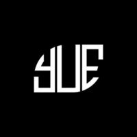 yue letter design.yue letter logotyp design på svart bakgrund. yue kreativa initialer brev logotyp koncept. yue letter design.yue letter logotyp design på svart bakgrund. y vektor