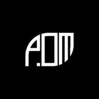 Pom-Buchstaben-Logo-Design auf schwarzem Hintergrund.Pom-Kreativinitialen-Buchstaben-Logo-Konzept.Pom-Vektor-Buchstabendesign. vektor
