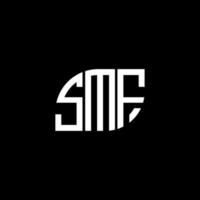 smf-Buchstaben-Design. smf-Buchstaben-Logo-Design auf schwarzem Hintergrund. smf kreative Initialen schreiben Logo-Konzept. smf-Buchstaben-Design. smf-Buchstaben-Logo-Design auf schwarzem Hintergrund. s vektor