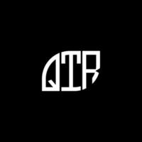 qtr-Buchstaben-Logo-Design auf schwarzem Hintergrund. qtr kreatives Initialen-Buchstaben-Logo-Konzept. qtr Briefgestaltung. vektor