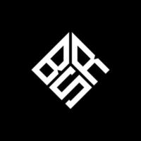 bsr-Brief-Logo-Design auf schwarzem Hintergrund. bsr kreative Initialen schreiben Logo-Konzept. bsr Briefgestaltung. vektor