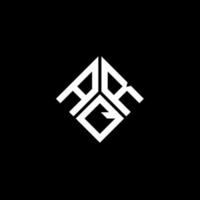 aqr-Buchstaben-Logo-Design auf schwarzem Hintergrund. aqr kreatives Initialen-Buchstaben-Logo-Konzept. aqr Briefgestaltung. vektor