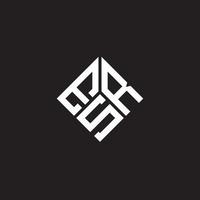 ESR-Brief-Logo-Design auf schwarzem Hintergrund. esr kreative Initialen schreiben Logo-Konzept. ESR-Briefgestaltung. vektor