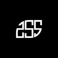 zss brev logotyp design på svart bakgrund. zss kreativa initialer bokstavslogotyp koncept. zss bokstavsdesign. vektor