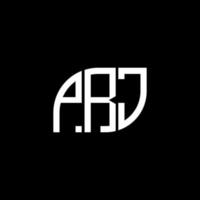 prj-Brief-Logo-Design auf schwarzem Hintergrund.prj-Kreativinitialen-Buchstaben-Logo-Konzept.prj-Vektor-Briefdesign. vektor
