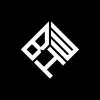 bhw brev logotyp design på svart bakgrund. bhw kreativa initialer brev logotyp koncept. bhw bokstavsdesign. vektor