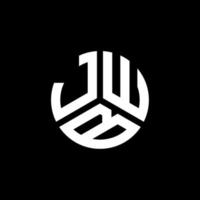 Jwb-Brief-Logo-Design auf schwarzem Hintergrund. jwb kreatives Initialen-Brief-Logo-Konzept. jwb Briefgestaltung. vektor