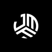 JMF-Brief-Logo-Design auf schwarzem Hintergrund. jmf kreative Initialen schreiben Logo-Konzept. JMF Briefgestaltung. vektor