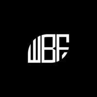 wbf-Buchstaben-Logo-Design auf schwarzem Hintergrund. wbf kreative Initialen schreiben Logo-Konzept. wbf Briefgestaltung. vektor