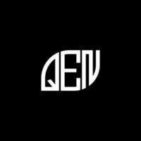 qen-Brief-Logo-Design auf schwarzem Hintergrund. qen-Kreativinitialen-Buchstaben-Logo-Konzept. qen-Vektor-Briefdesign. vektor