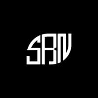 srn-Buchstaben-Design. srn-Buchstaben-Logo-Design auf schwarzem Hintergrund. srn kreatives Initialen-Buchstaben-Logo-Konzept. srn-Buchstaben-Design. srn-Buchstaben-Logo-Design auf schwarzem Hintergrund. s vektor