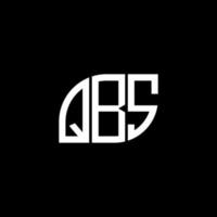 qbs brev logotyp design på svart bakgrund. qbs kreativa initialer brev logotyp koncept. qbs bokstavsdesign. vektor