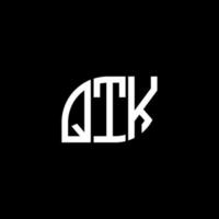 qtk brev logotyp design på svart background.qtk kreativa initialer bokstav logo concept.qtk vektor bokstav design.