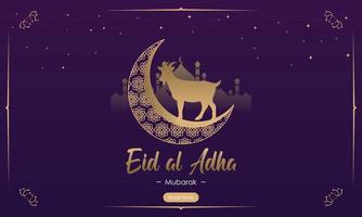 eid al adha mubarak islamisches festival social media banner vorlage vektor