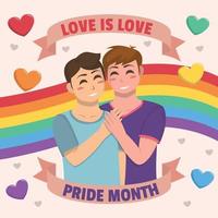 Pride Month voller Liebe und Frieden vektor