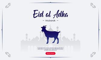 eid al adha mubarak islamiska festival sociala medier banner mall vektor