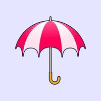 bunte Ikonenvektorillustration des Regenschirms mit Entwurf für grafisches Element
