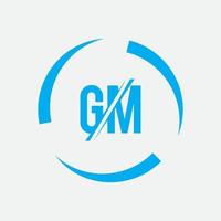 gm mg initialt baserad alfabetikonlogotyp. vektor