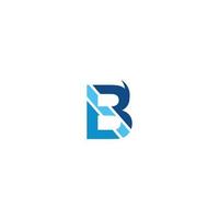 bokstav b logotypdesign. vektor tecken.
