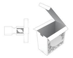 gestanzte schablone und 3d-modell vektor