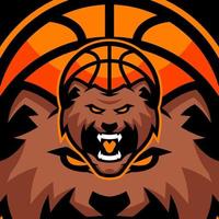 Bären-Basketball-Sport-Logo-Vorlagen vektor