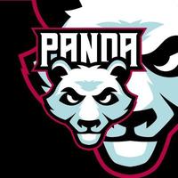 Panda esports Logo-Vorlagen vektor
