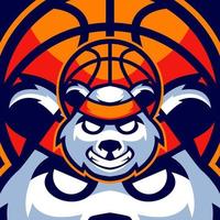 panda basket sport logotyp mallar vektor