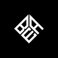 bea brev logotyp design på svart bakgrund. bea kreativa initialer brev logotyp koncept. bea bokstavsdesign. vektor