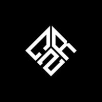 czr brev logotyp design på svart bakgrund. czr kreativa initialer brev logotyp koncept. czr bokstavsdesign. vektor