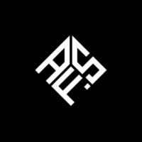 afs-Buchstaben-Logo-Design auf schwarzem Hintergrund. afs kreatives Initialen-Buchstaben-Logo-Konzept. afs Briefgestaltung. vektor
