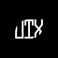 utx brev logotyp design på svart bakgrund. utx kreativa initialer brev logotyp koncept. utx bokstavsdesign. vektor