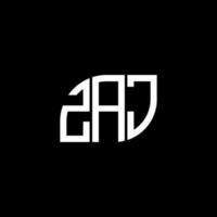 Zaj-Brief-Logo-Design auf schwarzem Hintergrund. zaj kreative Initialen schreiben Logo-Konzept. Zaj Briefgestaltung. vektor