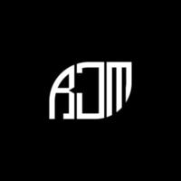 Rjm-Brief-Logo-Design auf schwarzem Hintergrund. rjm kreative Initialen schreiben Logo-Konzept. rjm Briefgestaltung. vektor