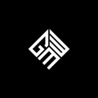 Gmw-Brief-Logo-Design auf schwarzem Hintergrund. gmw kreative Initialen schreiben Logo-Konzept. Gmw Briefgestaltung. vektor
