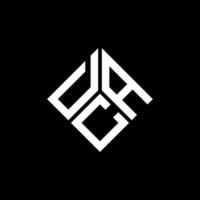 dca-Brief-Logo-Design auf schwarzem Hintergrund. dca kreative Initialen schreiben Logo-Konzept. dca-Briefgestaltung. vektor