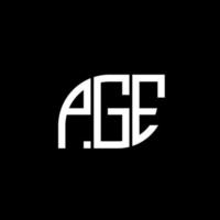 PGE-Brief-Logo-Design auf schwarzem Hintergrund.PGE-Kreativinitialen-Buchstaben-Logo-Konzept.PGE-Vektor-Briefdesign. vektor