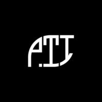 PTI-Brief-Logo-Design auf schwarzem Hintergrund.PTI-Kreativinitialen-Brief-Logo-Konzept.PTI-Vektor-Briefdesign. vektor