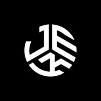 Jek-Brief-Logo-Design auf schwarzem Hintergrund. Jek kreative Initialen schreiben Logo-Konzept. Jek-Brief-Design. vektor
