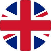 Vereinigtes Königreich Flagge abgerundetes Symbol, britische Flagge, Union Jack vektor