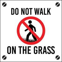 Kein Gehen auf dem Gras-Schild-Symbol vektor