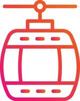 Seilbahn-Vektor-Icon-Design-Illustration vektor